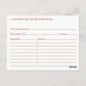 Modern Chevron Vrijgezellenfeest Recipe Kaarten (Achterkant)