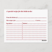 Modern Chevron Vrijgezellenfeest Recipe Kaarten (Achterkant)