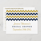 Modern Chevron Vrijgezellenfeest Recipe Kaarten (Voorkant / Achterkant)