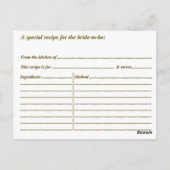 Modern Chevron Vrijgezellenfeest Recipe Kaarten (Achterkant)