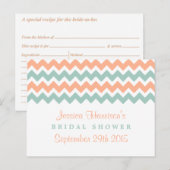 Modern Chevron Vrijgezellenfeest Recipe Kaarten (Voorkant / Achterkant)