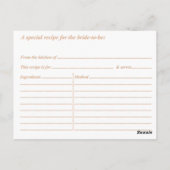 Modern Chevron Vrijgezellenfeest Recipe Kaarten (Achterkant)