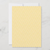 Modern Chevron Wedding Invitation Yellow Kaart (Achterkant)