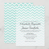Modern Chevron Wedding Invitations Kaart (Voorkant / Achterkant)