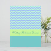 Modern Chevron Wedding Rehearsal Dinner Invite Kaart (Staand voorkant)