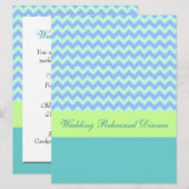 Modern Chevron Wedding Rehearsal Dinner Invite Kaart (Voorkant / Achterkant)