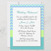 Modern Chevron Wedding Rehearsal Dinner Invite Kaart (Achterkant)