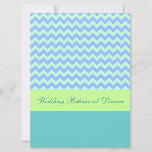 Modern Chevron Wedding Rehearsal Dinner Invite Kaart (Voorkant)