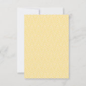 Modern Chevron Wedding Reply Card Yellow RSVP Kaartje (Achterkant)