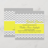 Modern Chevron Yellow Bridal Shower Kaart (Voorkant / Achterkant)