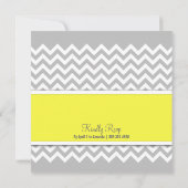 Modern Chevron Yellow Bridal Shower Kaart (Achterkant)