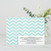 Modern Chevron Zigzag Bridal Shower Invitations Kaart (Staand voorkant)
