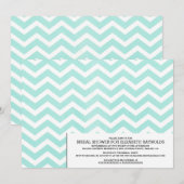 Modern Chevron Zigzag Bridal Shower Invitations Kaart (Voorkant / Achterkant)