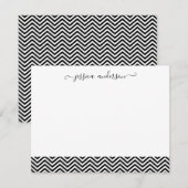 Modern Chevron Zigzag Girly Script Classisic Cute Notitiekaartje (Voorkant / Achterkant)