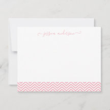 Modern Chevron Zigzag Girly Script Cute Blush Pink