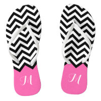 Modern Chevron Zigzag Monogram Girly Roos Roze
