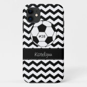 Modern Chevron Zigzag Soccer Phone Case Hoesje (Achterkant)