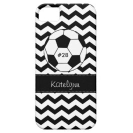 Modern Chevron Zigzag Soccer Phone Case Hoesje