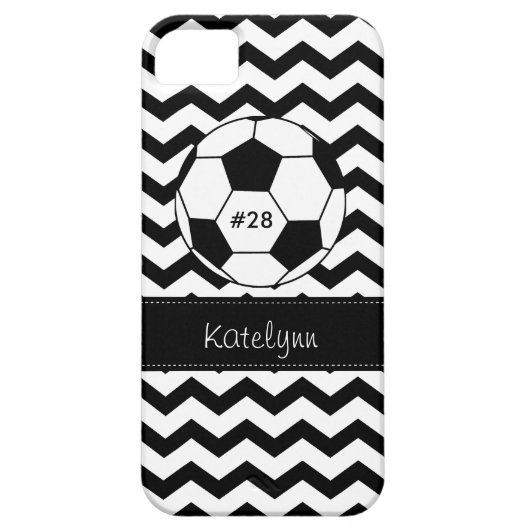 Modern Chevron Zigzag Soccer Phone Case Hoesje (Achterkant)