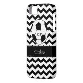 Modern Chevron Zigzag Soccer Phone Case Hoesje (Achterkant Links)