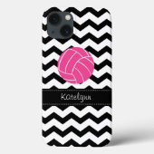 Modern Chevron Zigzag Volleyball iPad Mini Case (Achterkant)