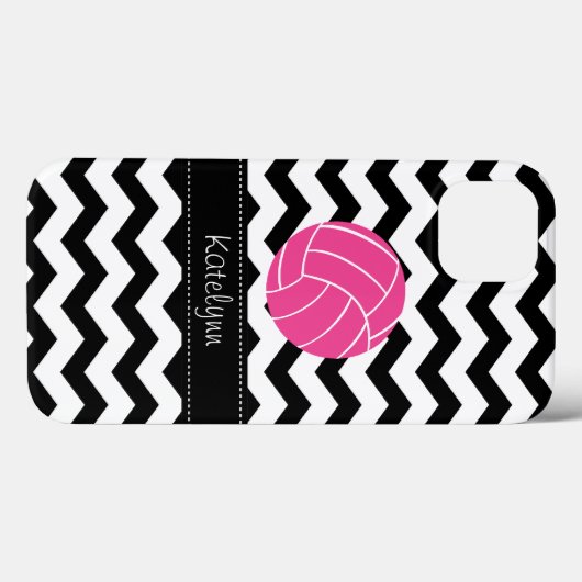Modern Chevron Zigzag Volleyball iPad Mini Case (Achterkant (horizontaal))
