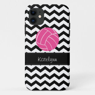 Modern Chevron Zigzag Volleyball iPhone 5 Hoesje