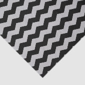 Modern Chevron Zigzag Zwart en Grijs Patroon Tissuepapier (Detail)