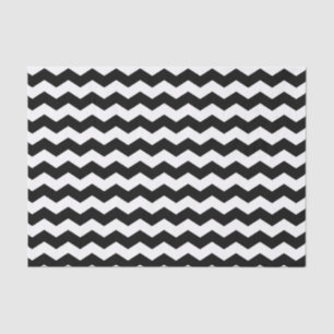 Modern Chevron Zigzag Zwart-wit Patroon Tissuepapier