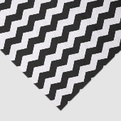 Modern Chevron Zigzag Zwart-wit Patroon Tissuepapier (Detail)