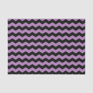 Modern Chevron Zwart en Paarse Patroon Tissuepapier