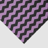 Modern Chevron Zwart en Paarse Patroon Tissuepapier (Detail)