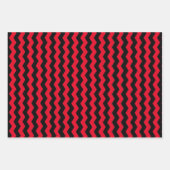 Modern Chevron zwart en rode strepen patroon Inpakpapier Vel (Voorkant 3)