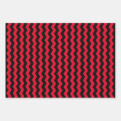 Modern Chevron zwart en rode strepen patroon Inpakpapier Vel (Voorkant 2)