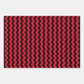 Modern Chevron zwart en rode strepen patroon Inpakpapier Vel (Voorkant)