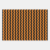 Modern Chevron Zwart en Sinaasappel Patroon Inpakpapier Vel (Voorkant 3)