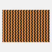 Modern Chevron Zwart en Sinaasappel Patroon Inpakpapier Vel (Voorkant 2)