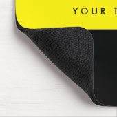 Modern Chevron Zwart & Geel Trendy Muismat (Hoek)