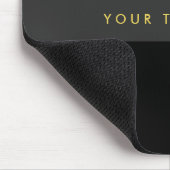 Modern Chevron Zwart & Goud Trendy Muismat (Hoek)