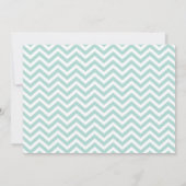 Modern Chevrons Photo Afstuderen {Mint} Aankondiging (Achterkant)