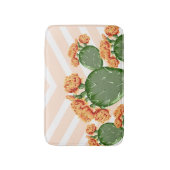 Modern Chevrons Prickly Pear Cactus Flowers Badmat (Voorkant Verticaal)