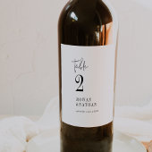 Modern Chic 4 x 5,5" tafelnummer Wijnlabels Sticker