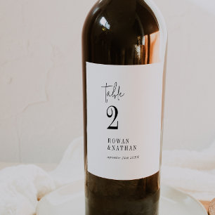 Modern Chic 4 x 5,5" tafelnummer Wijnlabels Sticker