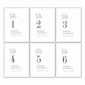 Modern Chic 4 x 5,5" tafelnummer Wijnlabels Sticker (Voorkant)