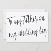 Modern Chic "Aan mijn vader op mijn trouwdag" Kaart (Voorkant)