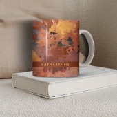 Modern Chic Abstract Terracotta Rust Brown Koffiemok