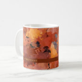 Modern Chic Abstract Terracotta Rust Brown Koffiemok (Voorkant links)