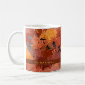 Modern Chic Abstract Terracotta Rust Brown Koffiemok (Links)