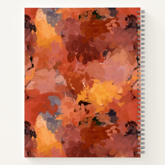Modern Chic Abstract Terracotta Rust Brown Notitieboek (Achterkant)