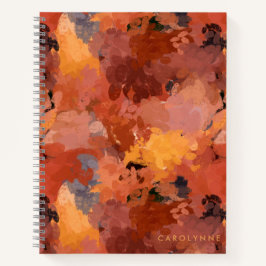 Modern Chic Abstract Terracotta Rust Brown Notitieboek